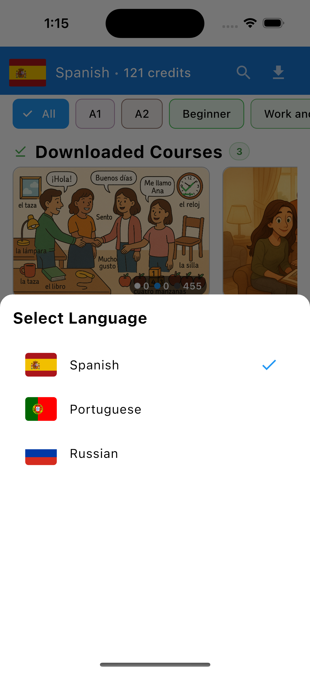 Language selection and multi-language support